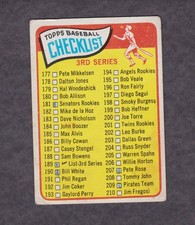 1965 TOPPS Baseball Card 189 3rd Series Checklist POOR Marked Original Vintage