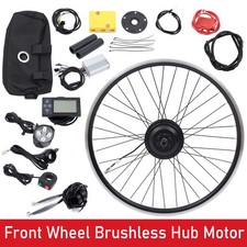 350W 26In Front Electric Bicycle E-Bike Motor Conversion Kit Cycling+LCD Display