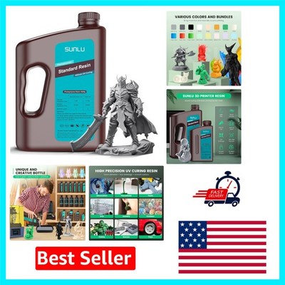 Effortless 4KG Grey 3D Printer Resin, 405nm - Perfect for Artisans & Hobbyists