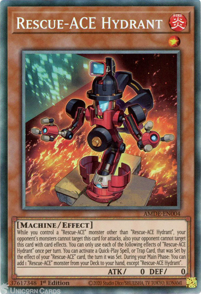 AMDE-EN004 Rescue-ACE Hydrant :: Collector's Rare 1st Edition Mint YuGiOh Card