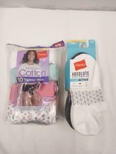 Hanes Active Ankle Socks/ 10 Pack Breathable Cotton Briefs New In Pack