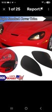 Transparent Gray Smoked Front Headlight Blackout Trim For Corvette C6 2005-13 Us Transparent Gray Smoked Front Headlight Blackout Trim For Corvette C6 2005-13 Us