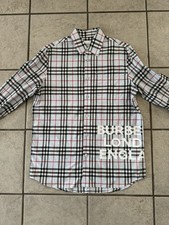Rare Burberry Men  s Sandor Blue Check Shirt Button Down Long Sleeve