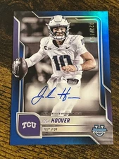 Josh Hoover 2025 Bowman University Chrome Blue Refractor Auto /150 BCA-JHO