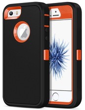Jelanry for iPhone 5/ 5S/ SE 5/5S,iPhone 2016(4.0''), Black/Orange