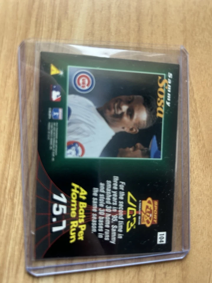 1996 Sportflix - Sammy Sosa #104 - Image 2 of 2