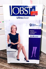Jobst UltraSheer Women's Medical Compression Stockings 30-40 mmHg SMALL Thigh