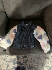 Upcycled Kids Old Navy Denim Jacket   Valentine  s Edition   