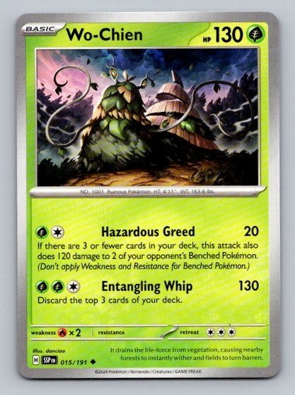 2024 Pokemon Card Surging Sparks Wo-Chien 15/191