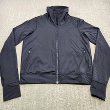 Prana Jacket Women Small Black Layna Performance Full Zip Lightweight