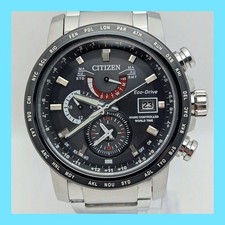 Citizen H820-s103959 World Time Eco-drive Black Solar Quartz Mens