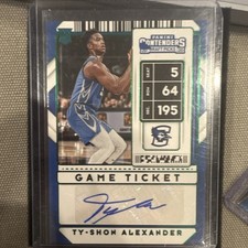 Panini Contenders Draft Picks Ty-Shon Alexander Game Ticket Auto #109 Creighton