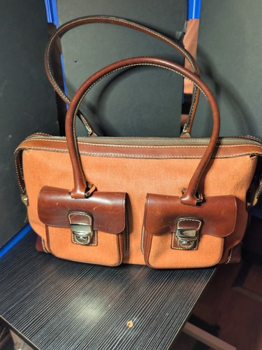 Dooney & Bourke Anniversary Signature Double Pocket Satchel Handbag Rare