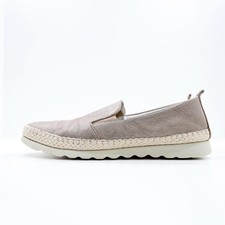 The Flexx Chappie Brown Italian Leather Flat Espadrille Loafers - 9.5