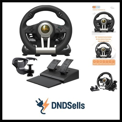 PXN V3 Pro Gaming Lenkrad mit Pedalen - 180°, Vibrationsfeedback, Integrierte...