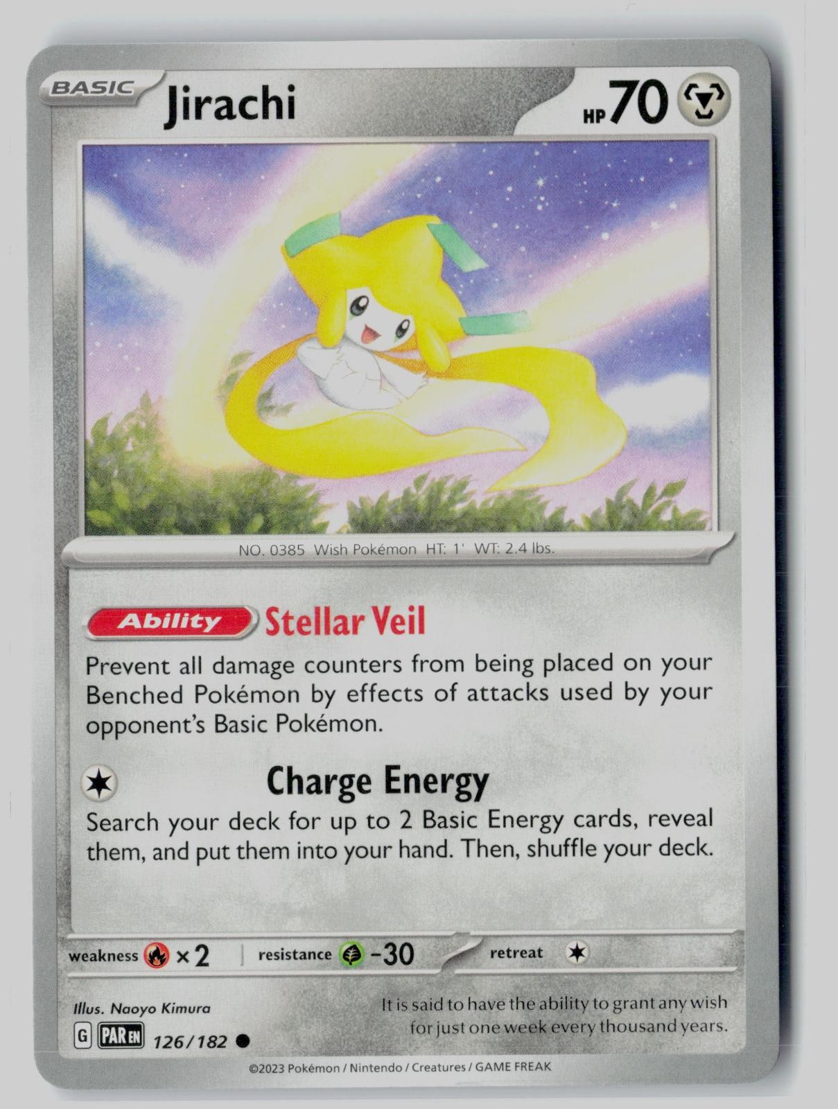 Jirachi 126/182 Common Paradox Rift Pokemon NM