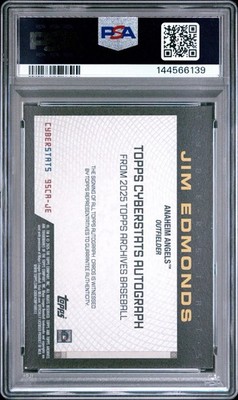 2025 Topps Archives - 1995 Topps Cyberstats Autographs Jim Edmonds