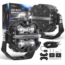 Square Led Pod Lights 3.5inch White Amber Drl Off Road Driving Light Ip68 Rgb
