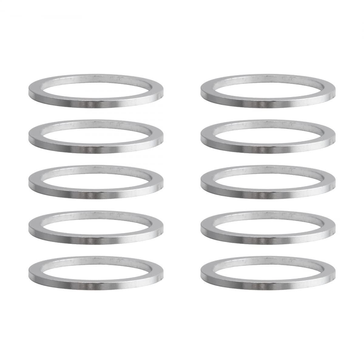 Origin8 Headset Spacers, 2mm x 1-1/8", Silver