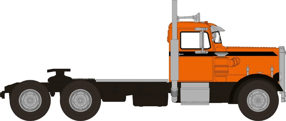 Brekina 85755 Peterbilt 281 Orange, 1955, H0, New 2022 - Image 2 of 2