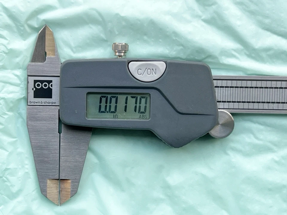 ***Conjunto de micrômetro/caliper/régua marrom e afiado 599-868-150 FEITO NA SUÍÇA BOM*** - Imagem 3 de 4