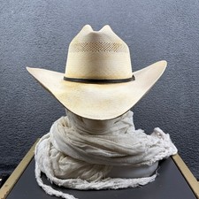 Resistol 8X Genuine Shantung Panama Straw Cowboy Hat 7 3/8 Self Conforming USA