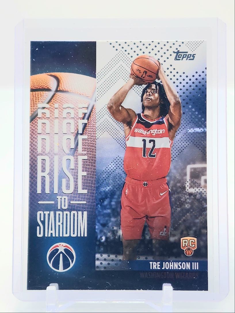 TRE JOHNSON III 2025-26 TOPPS RISE TO STARDOM ROOKIE WIZARDS RC Q4641