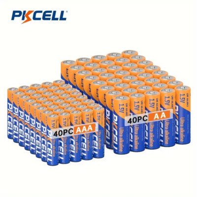 (combo 80Pcs) 1.5V AA & AAA Batteries LR6 EN91 MN1500 LR03 MN2400 E92 Alkaline