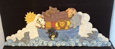 Vintage Noahs Ark Nursery Wall Hanging Plaque 23   B