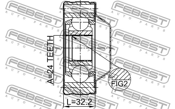 1211-TERSHA FEBEST Joint, propshaft for HYUNDAI,HYUNDAI (HUATAI),KIA