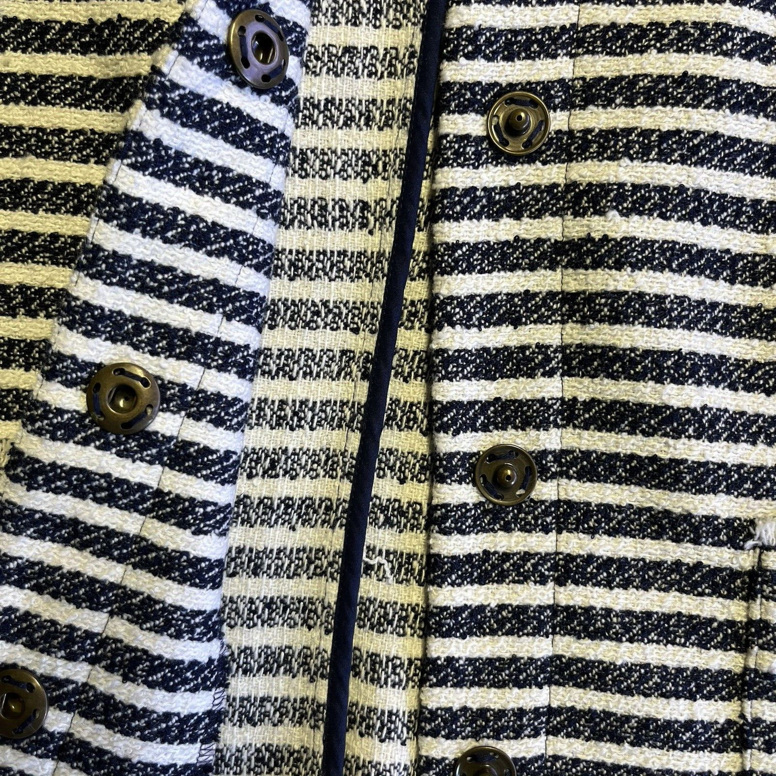 Ruby Rd Jacket Blue White Stripes Textured Blazer… - image 4