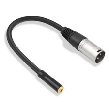 Female 3.5mm to Male 3Pin Cable 1/8inch TRS to 3Pin Adapter Cord 30cm Long