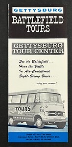 1960s Gettysburg Battlefield Bus Tours Center Pennsylvania VTG Travel Brochure