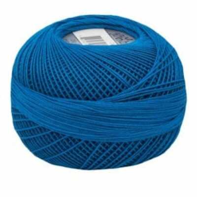 Lizbeth Egyptian Cotton Crochet Thread Size 10 Color 663 Dark Bright Turquoise