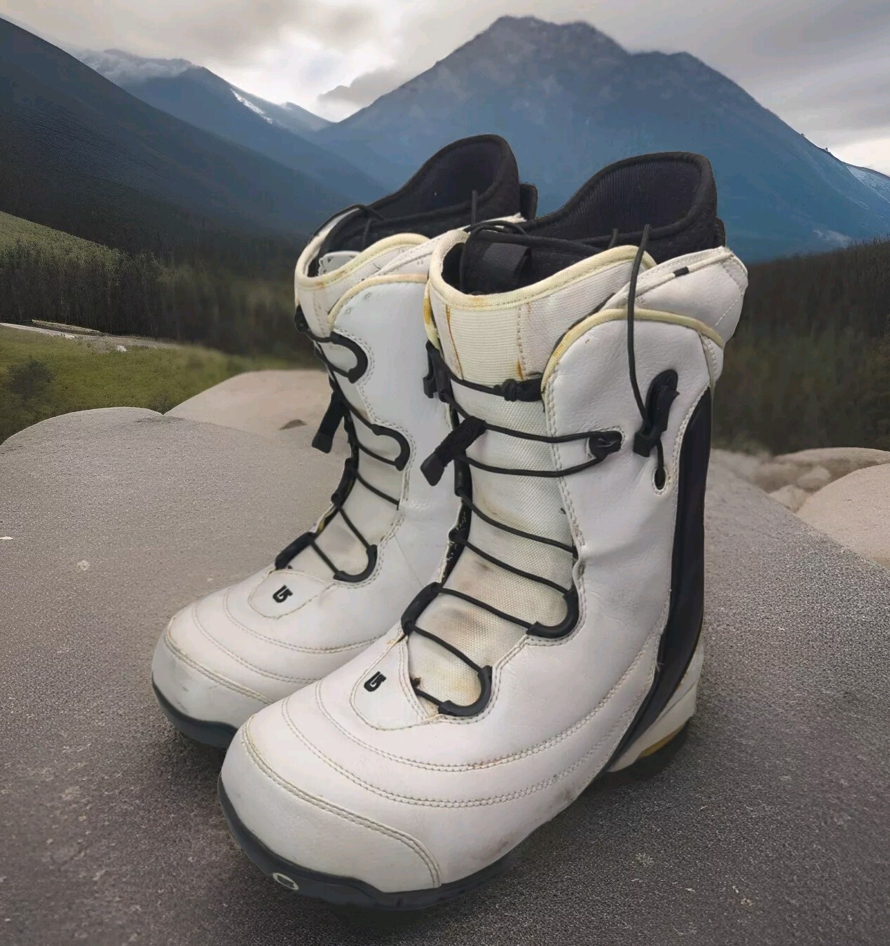 Boots White Leather Mens 11