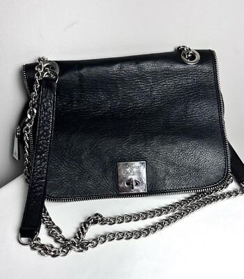 Jacky & Celine Leather Bag Purse 8x11 Black