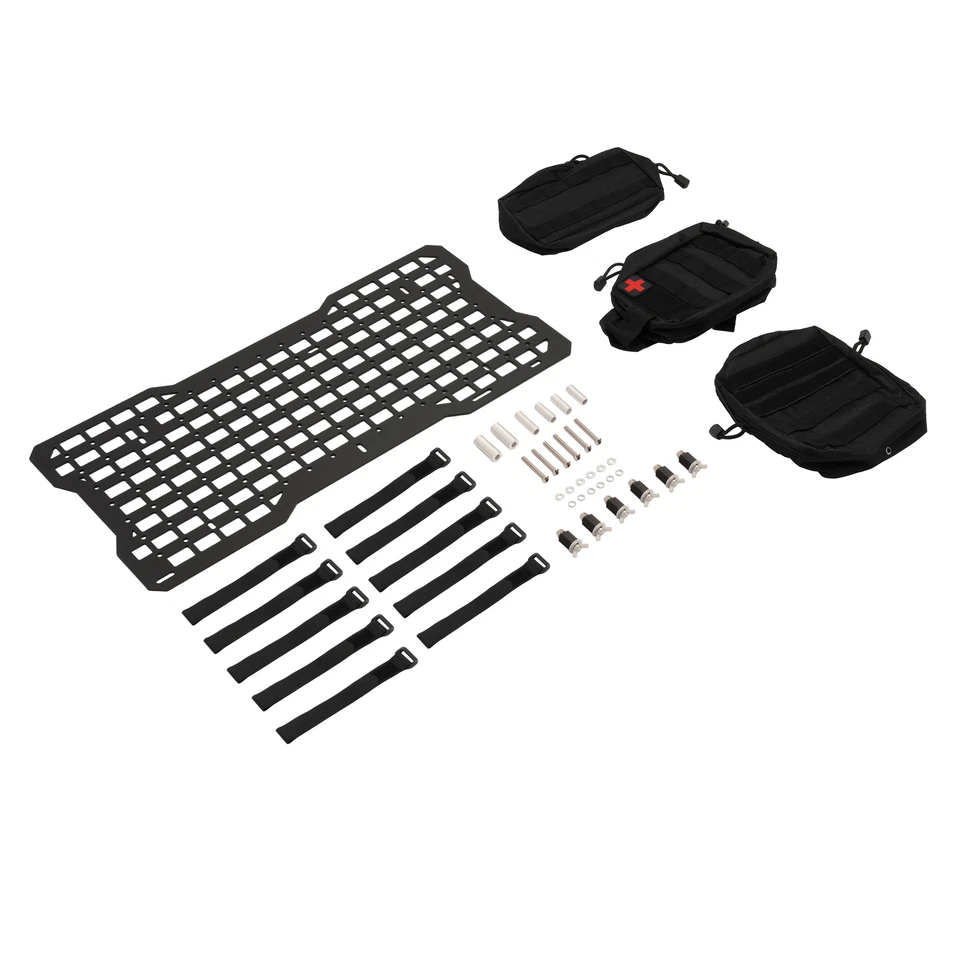 For Jeep Wrangler JK 07-22 Aluminium Tailgate Tactical Molle Panel W/Storage Bag Foto 3 de 4