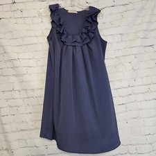 Urban Outfitter Pins And Needles Blue Ruffle Collar Mini Dress Sz LG
