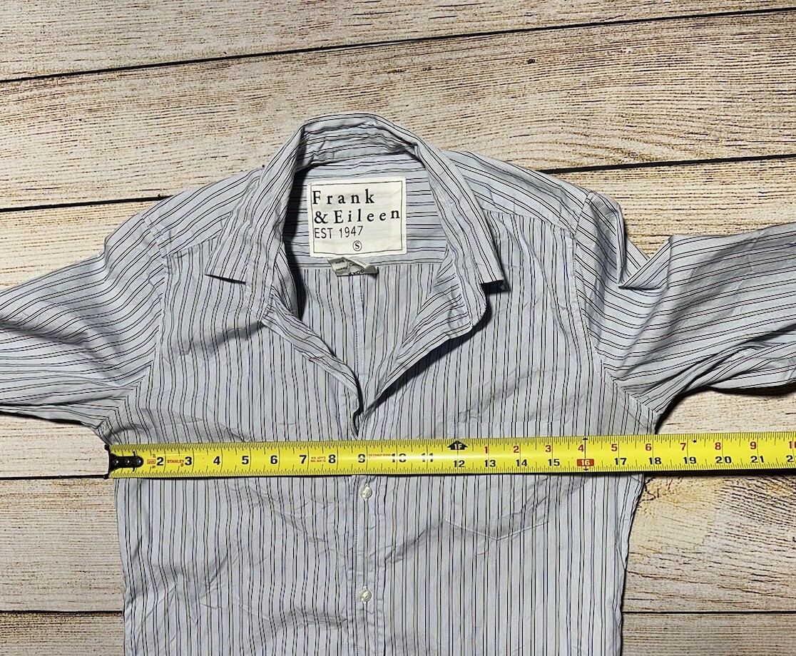 Frank & Eileen Womens Shirt Size SMALL Blue/White Stripe