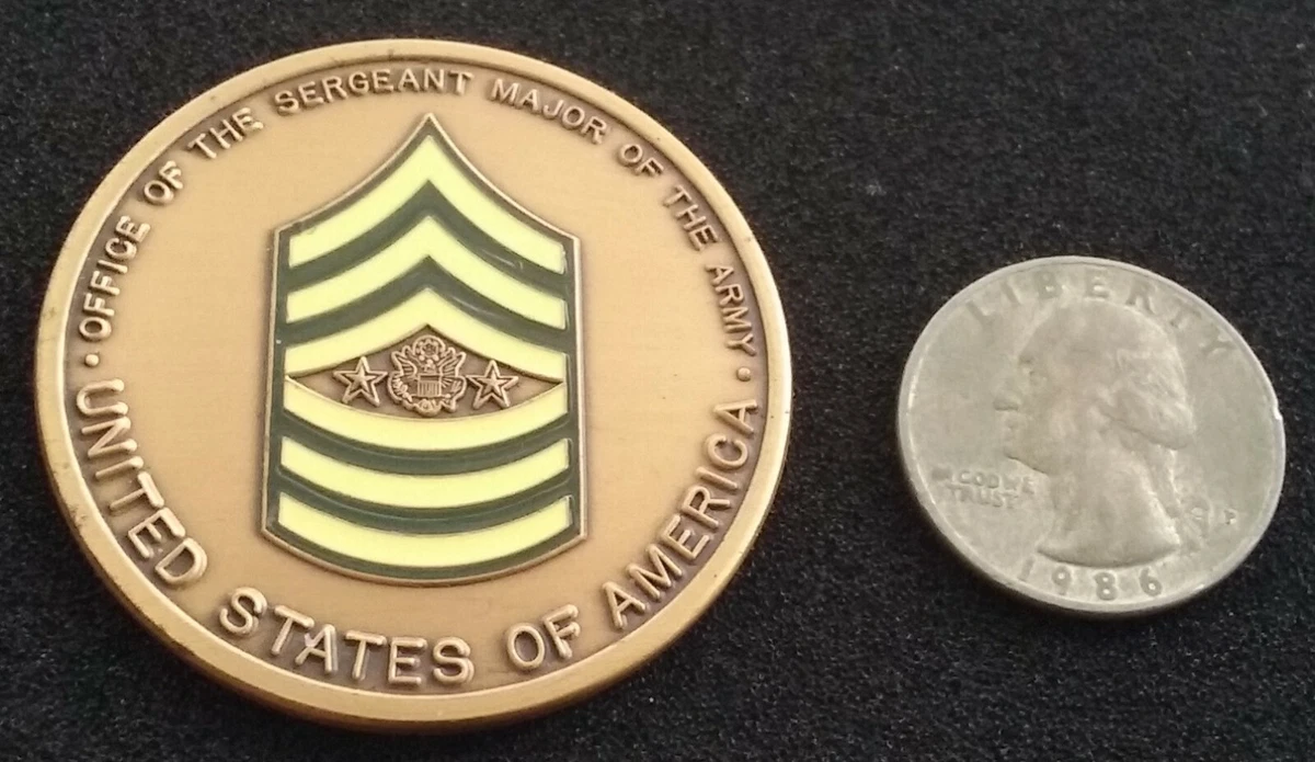 VINTAGE AUTHENTIC Sergeant Major of the Army SMA Robert Hall US Challenge  Coin | eBay