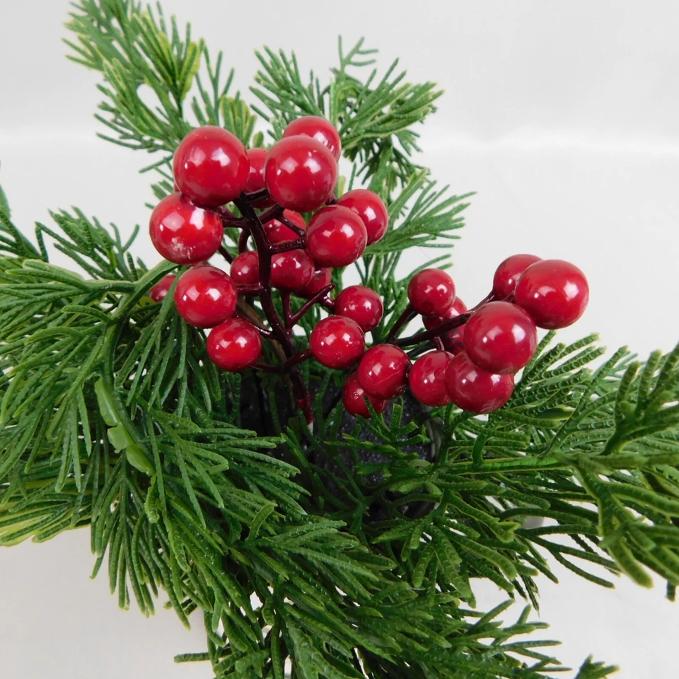 Small Artificial Tabletop Christmas Tree in Merry Christmas Ceramic Mug #C123 - Image 4 of 4