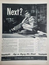 War Bonds Hoffman La Roche Print Ad Vintage 1943 Ephemera Wall Art Decor Next?