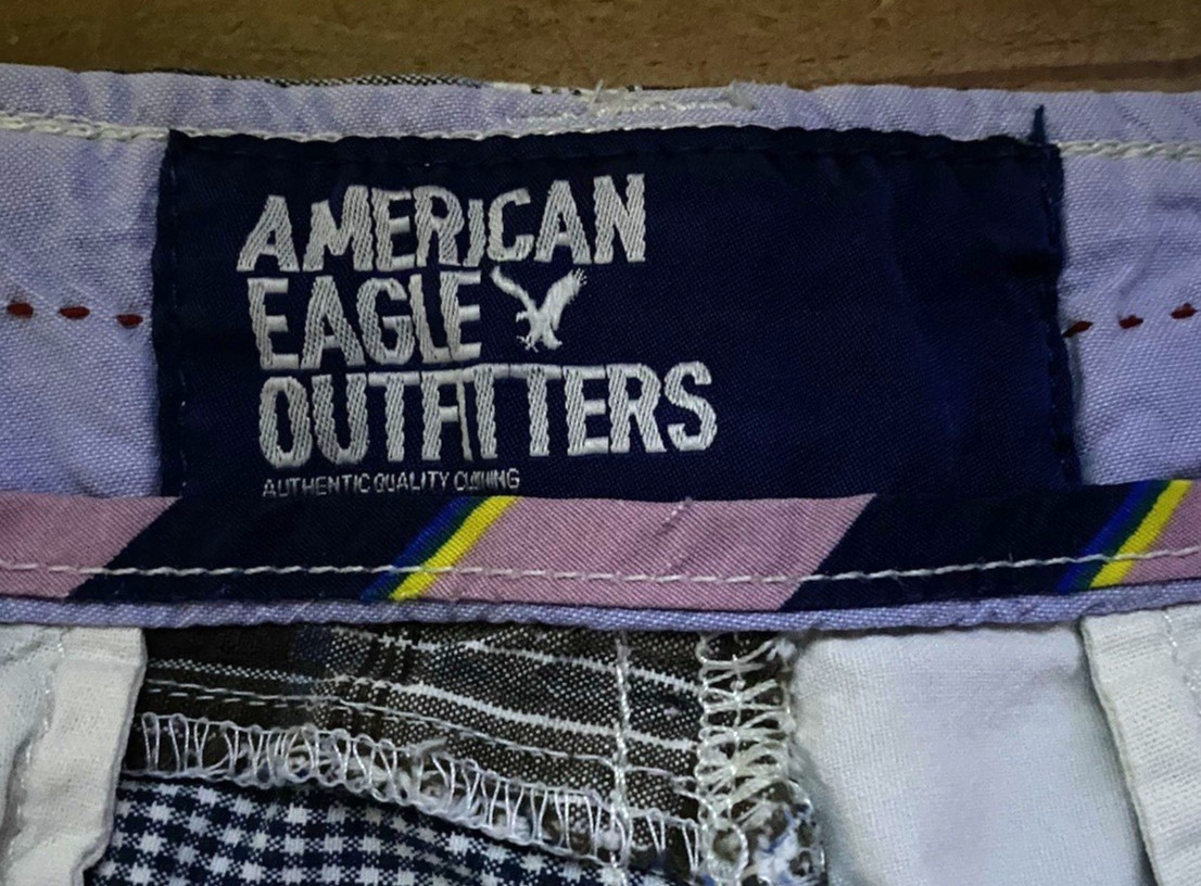 American Eagle Patchwork Shorts Size 32w Mens Blu… - image 7