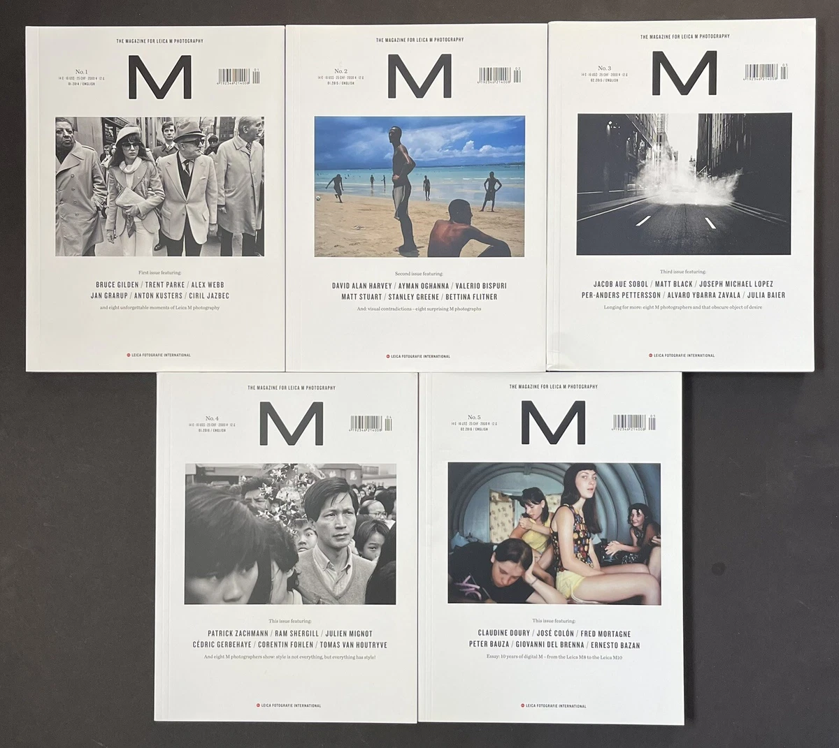 M MAGAZINE LEICA M PHOTOGRAPHY Issues 1-5 Complete Set ENG 2014-2016 LFI RARE