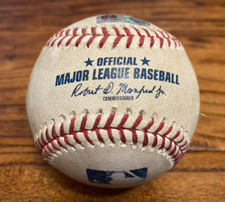 Dovydas Neverauskas Pirates Game Used Baseball 9/30/2018 vs Reds Gabby Guerrero