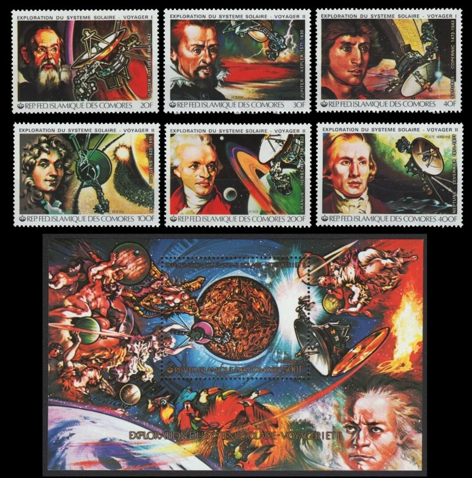 Komoren 1979 - Mi-Nr. 503-508 A & Block 200 A ** - MNH - Raumfahrt / Space - Bild 1 von 1