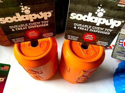 Hundespielzeug Vollgummi gross SodaPup Can Toy Hundespielzeug Orange XL 12,7cm