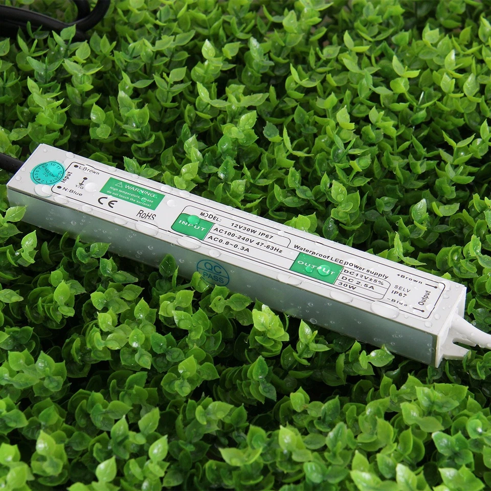 Waterproof LED Power Supply Adapter LED Driver Transformer DC 12V 2.5A 30W - Image 3 of 4