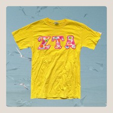 ZETA TAU ALPHA ZTA Letters Sorority Vintage Y...