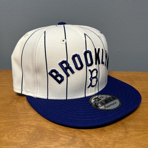 Brooklyn Dodgers New Era 9FIFTY Jersey Pinstripe Snapback Retro Men's Hat Cap - 第 3/5 張圖片